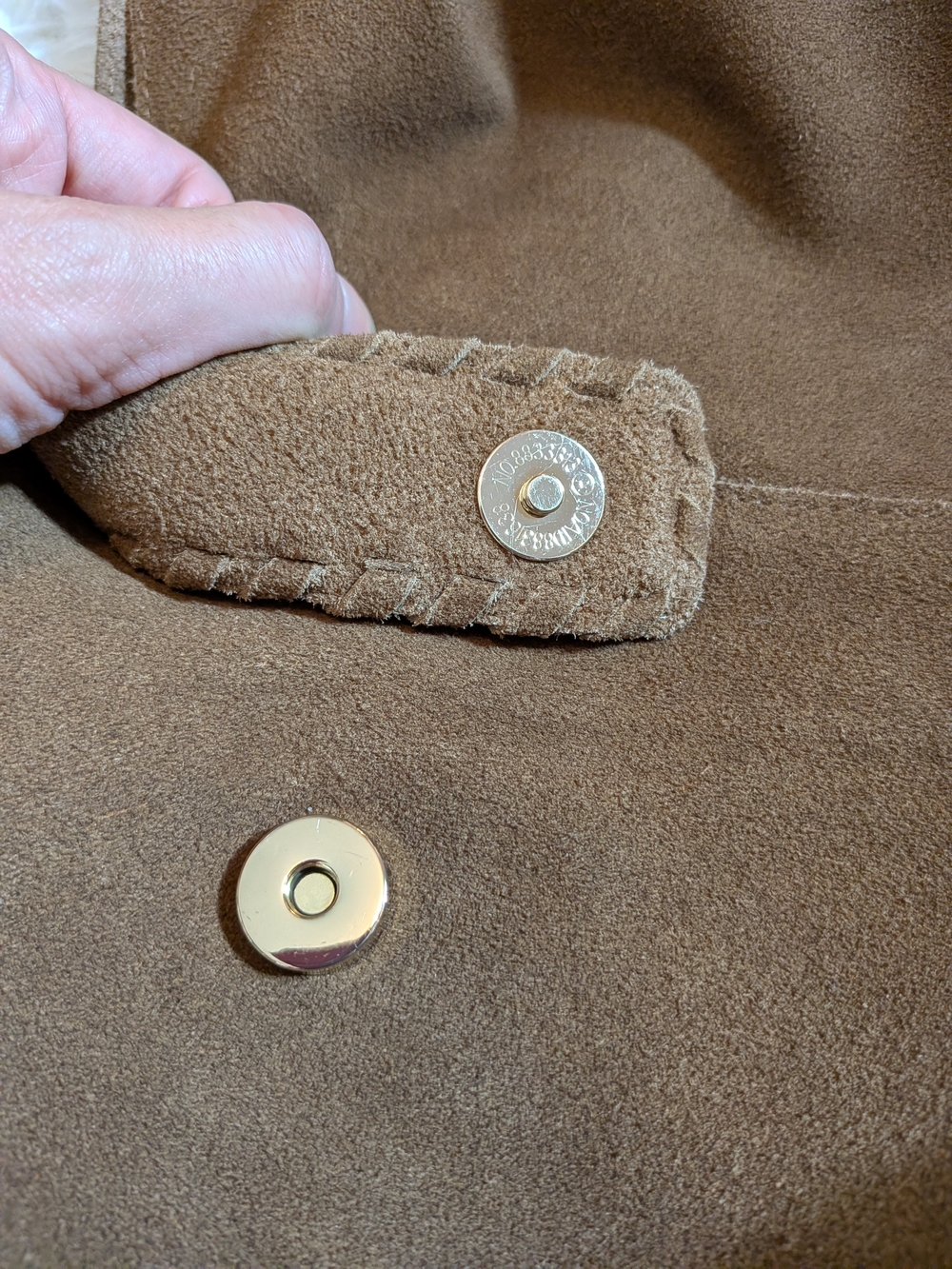 Haute Hippie Brown Triangle Suede Hobo Bag - Picture 6 of 9